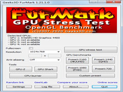 Furmark英文安装版(显卡测试软件) V1.26.0.0