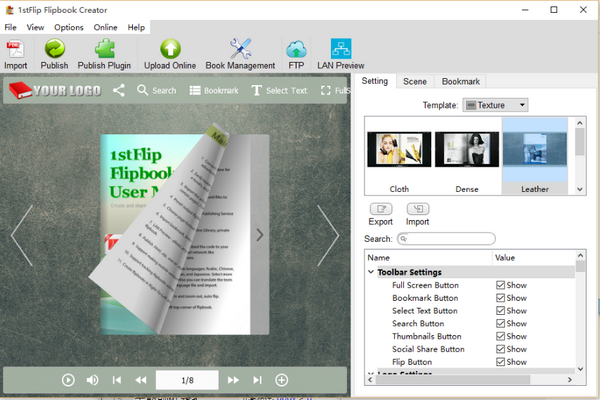 1stFlip FlipBook Creator Pro破解版(电子书制作工具) V2.7.22