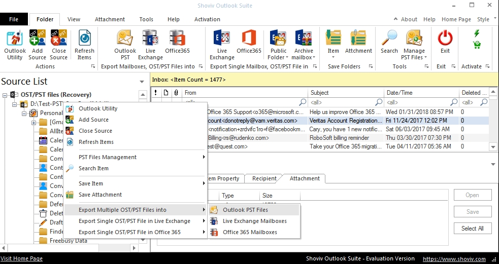 Shoviv Outlook Suite中文破解版 V20.1