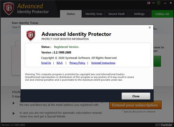 Advanced Identity Protector破解版 V2.1.1000.2685