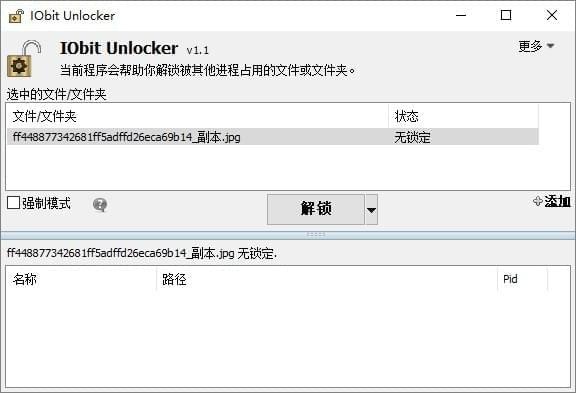 IObit Unlocker单文件版(文件夹解锁工具) V1.3.0.10