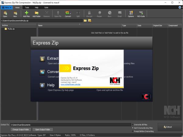 NCH Express Zip Plus (文件压缩软件)v9.17激活版