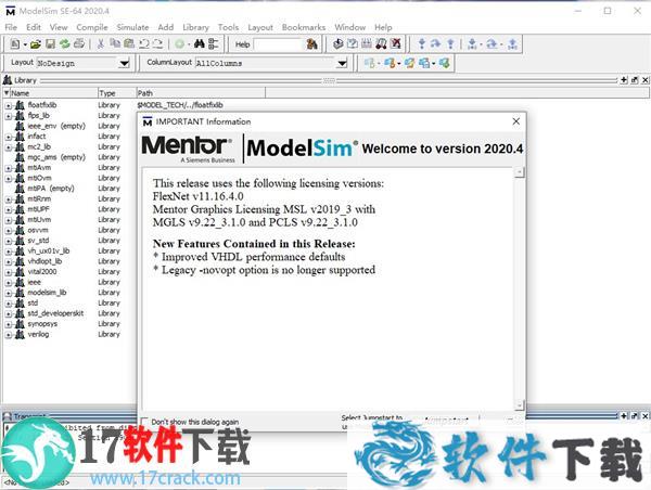 ModelSim SE 2020 v2020.4破解版